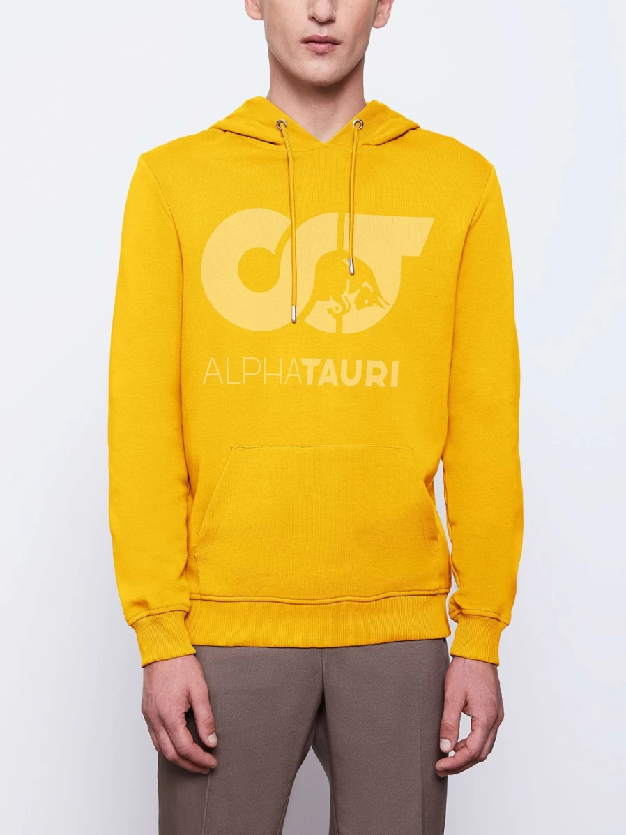 AlphaTauri Women's Warm Yellow Signature Hoodie - Unisex Comfort & Style