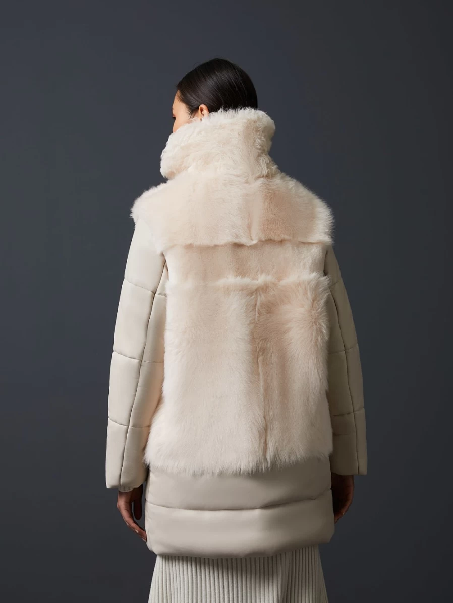 AlphaTauri Women's Sand Shearling Jacket - Cozy Winter Outerwear